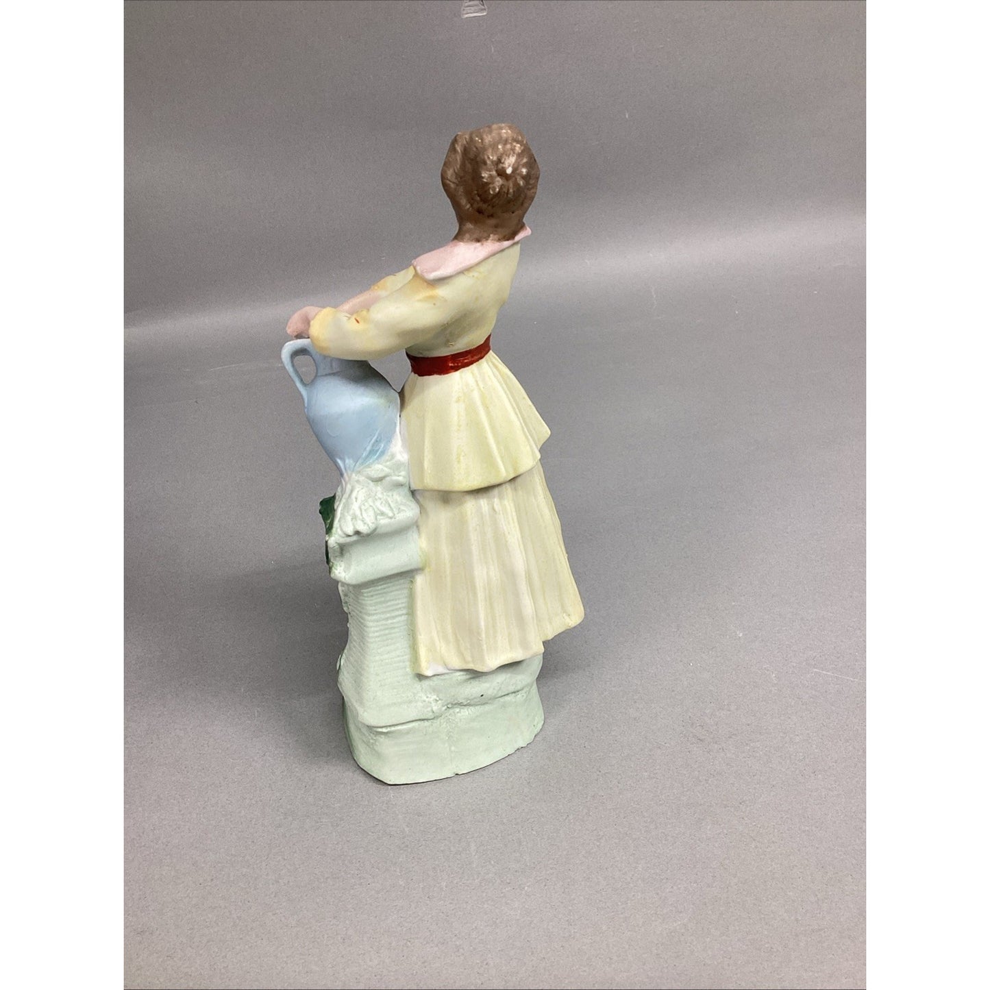 Vintage Porcelain Figurine - Woman Holding Jug Of Water - 8”H