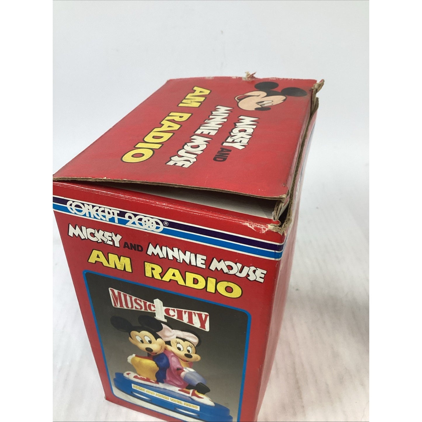 Vintage Mickey Minnie Mouse AM Radio 3D Figures Music City Tested & Works
