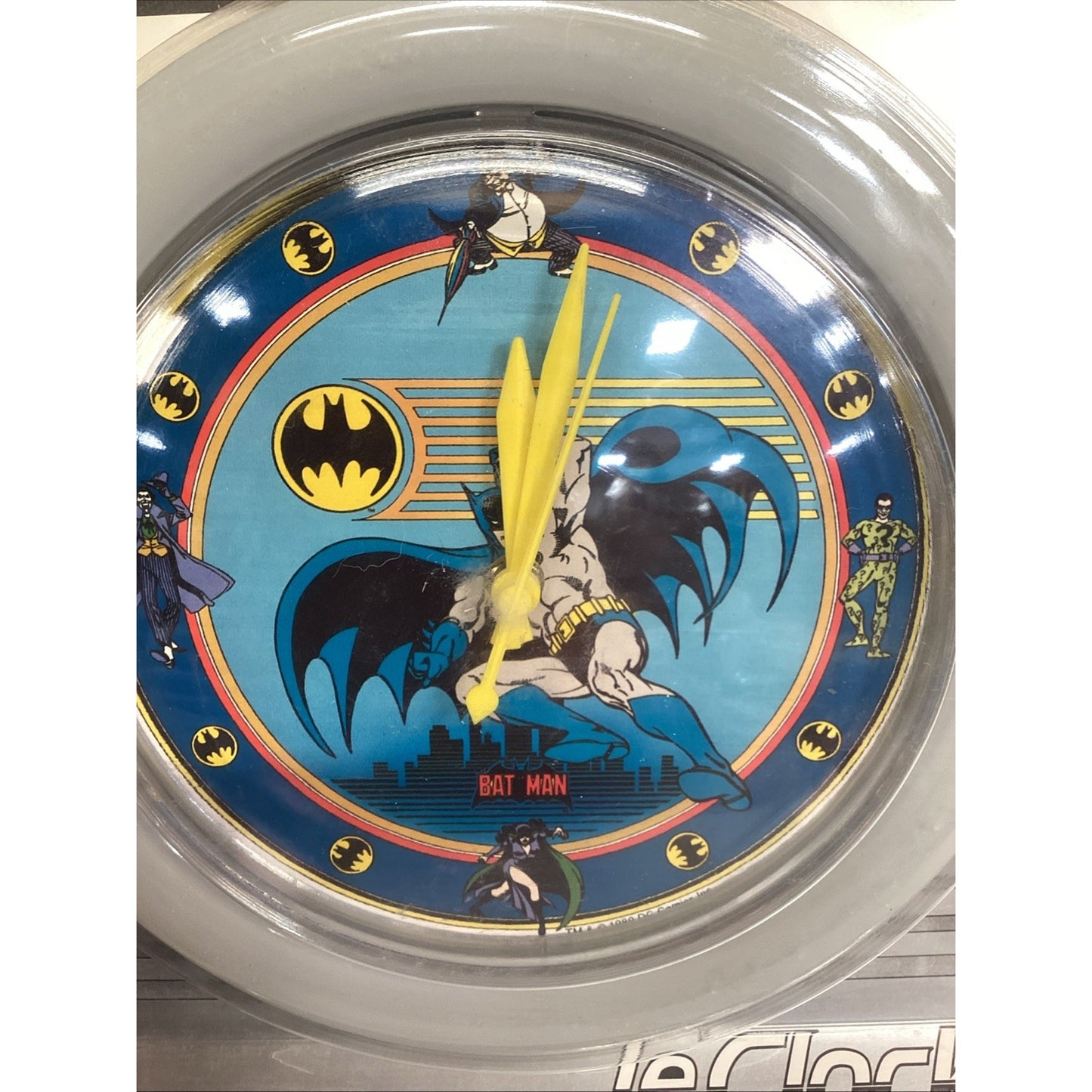 VINTAGE BATMAN ELECTRO OPTIX LE WALL CLOCK - QUARTZ MOVEMENT - New