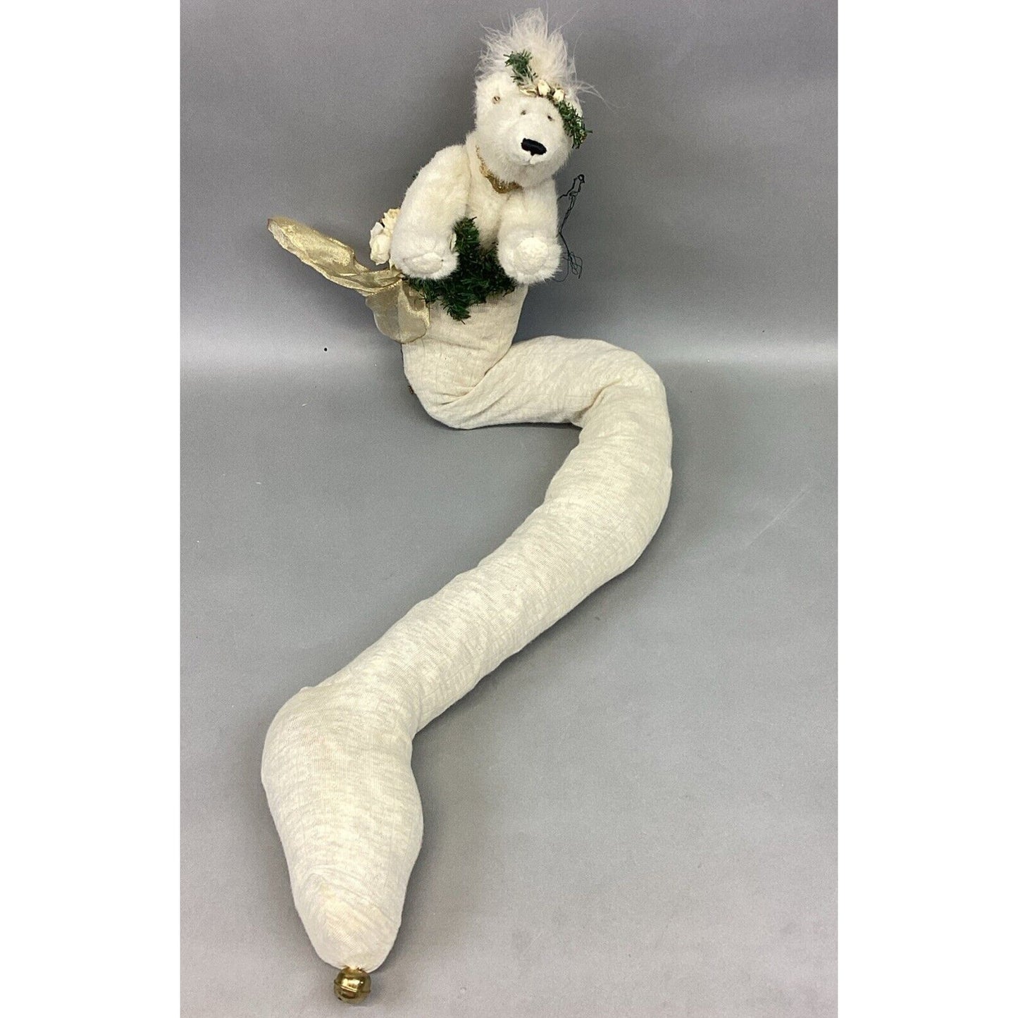 Decorative Polar Bear Door Draft Stopper W/ Moveable Arms - 42”