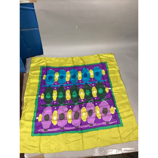 Florio 100% Silk Multicolored Silk Scarf - 30x30”