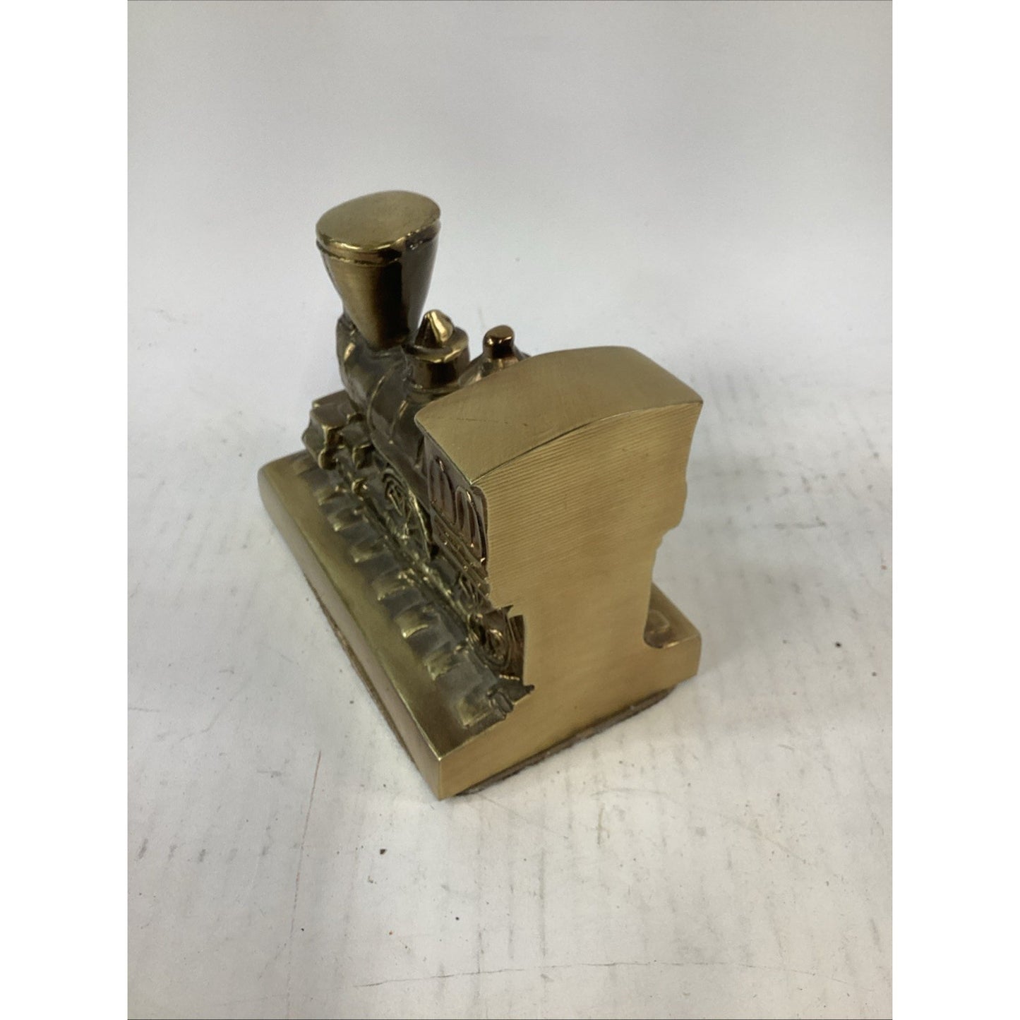 PM Craftsman Brass Train Locomotive Bookend Paper Weight