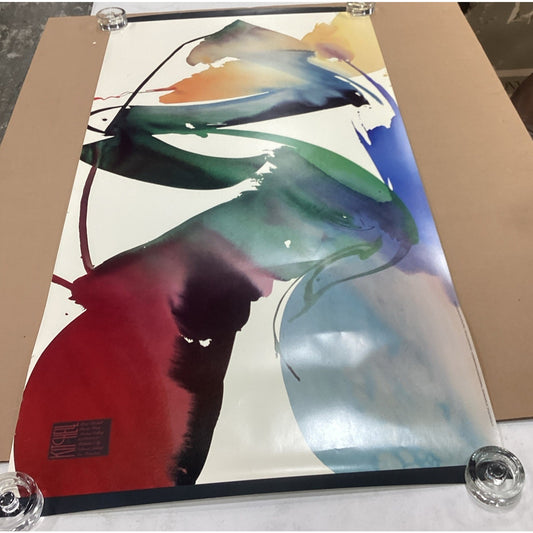 Vintage 49x24” Poster Print Peter Kitchell Indianapolis & San Francisco 1985