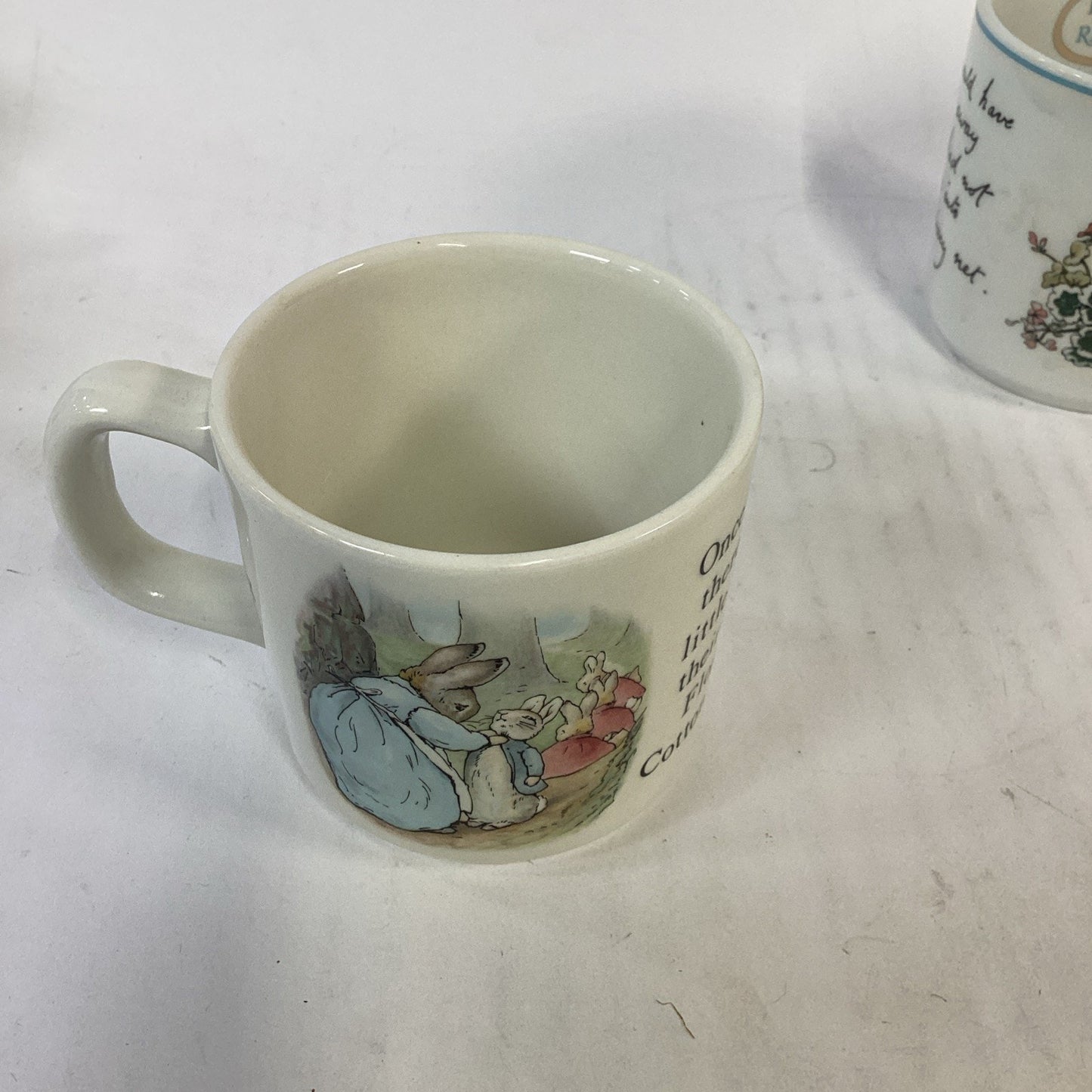 Lot of 2 Wedgwood Peter Rabbit Vintage Mugs