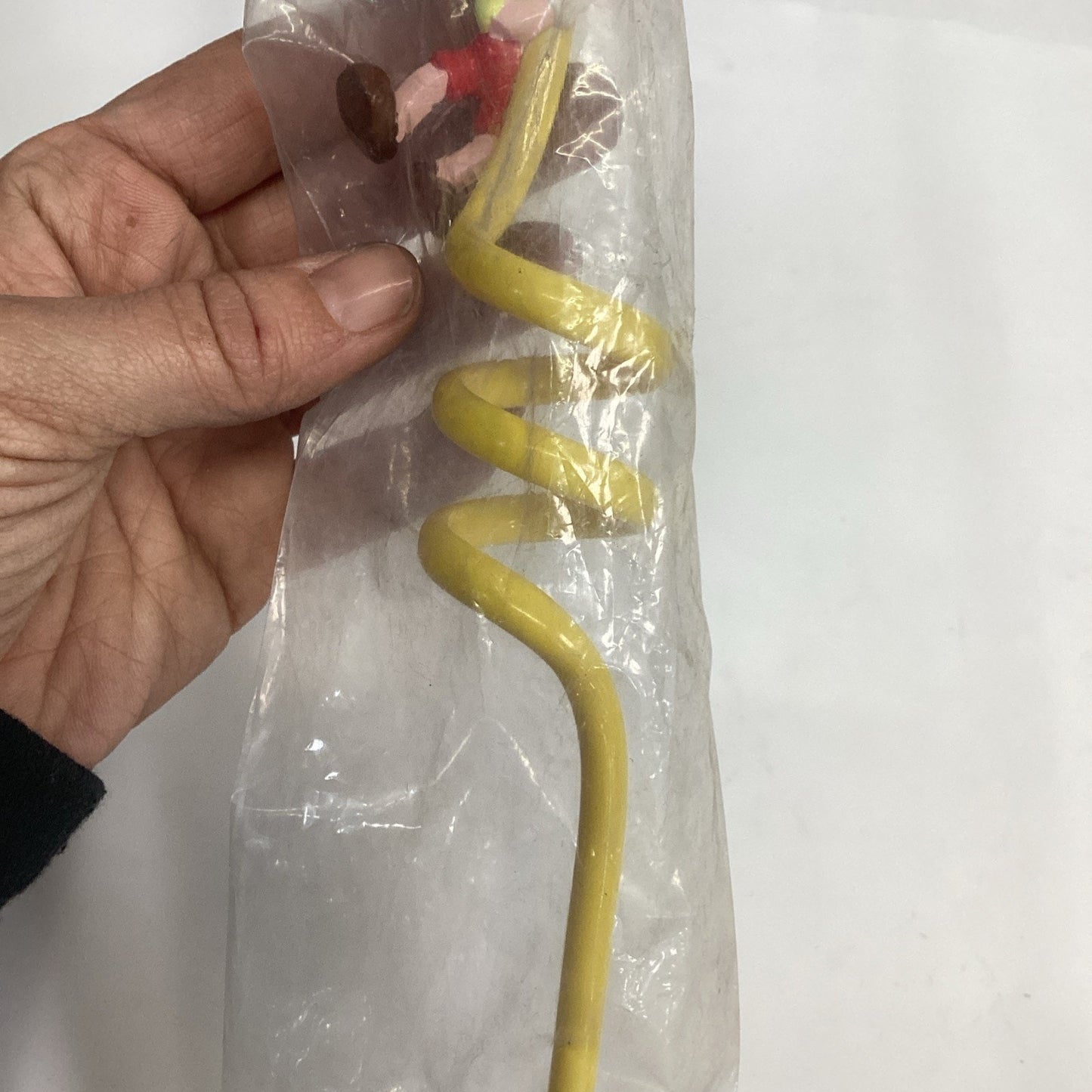 Vintage Pinocchio Applause Twisty Curly Swirl Straw By Disney - New Sealed