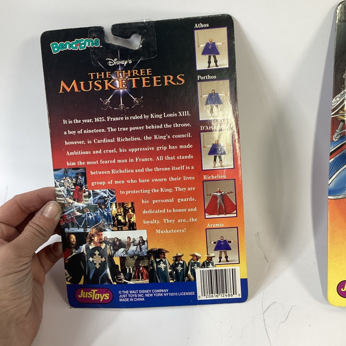 VTG 1998 Bend-Ems THREE MUSKETEERS 3 Pc. Action Figure Set by Just Toys, New
