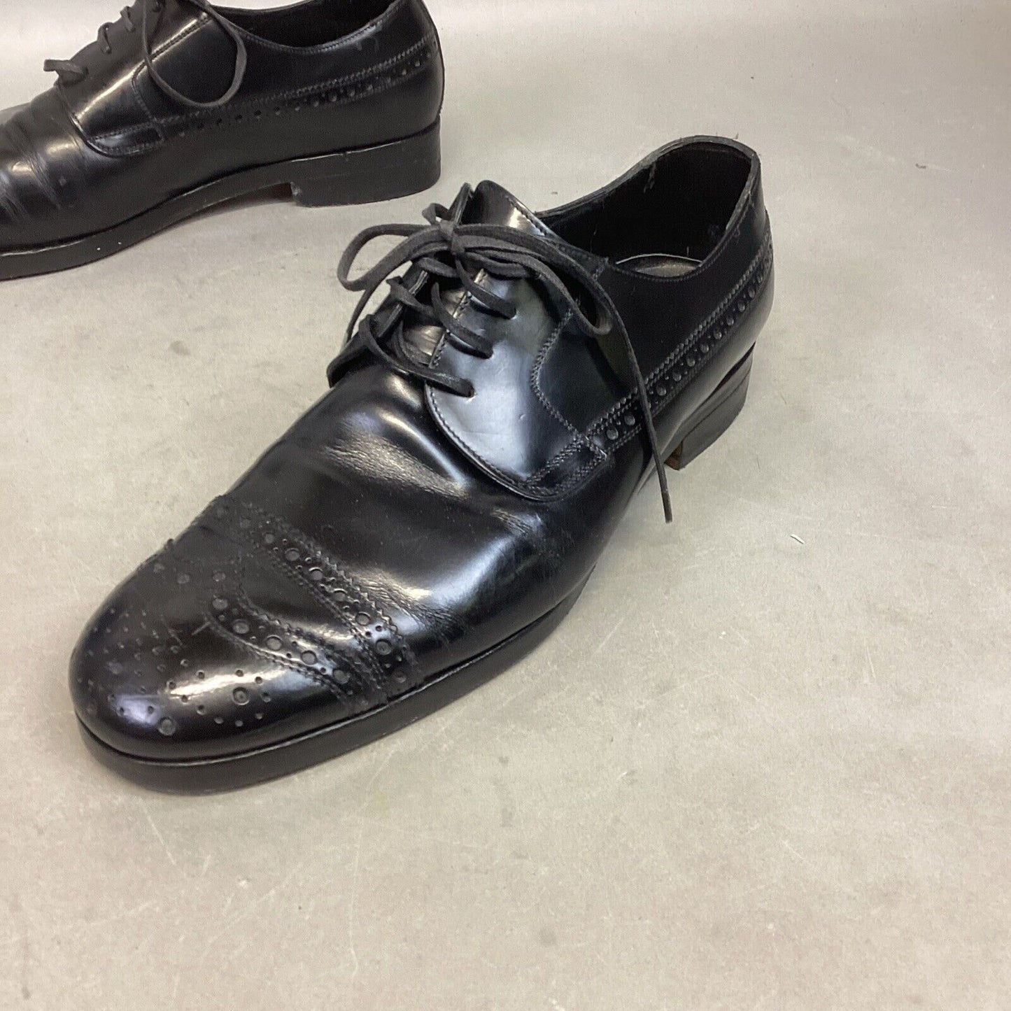Dolce & Gabbana Men’s Black Leather Oxford Dress Shoes #5283 - Size 9