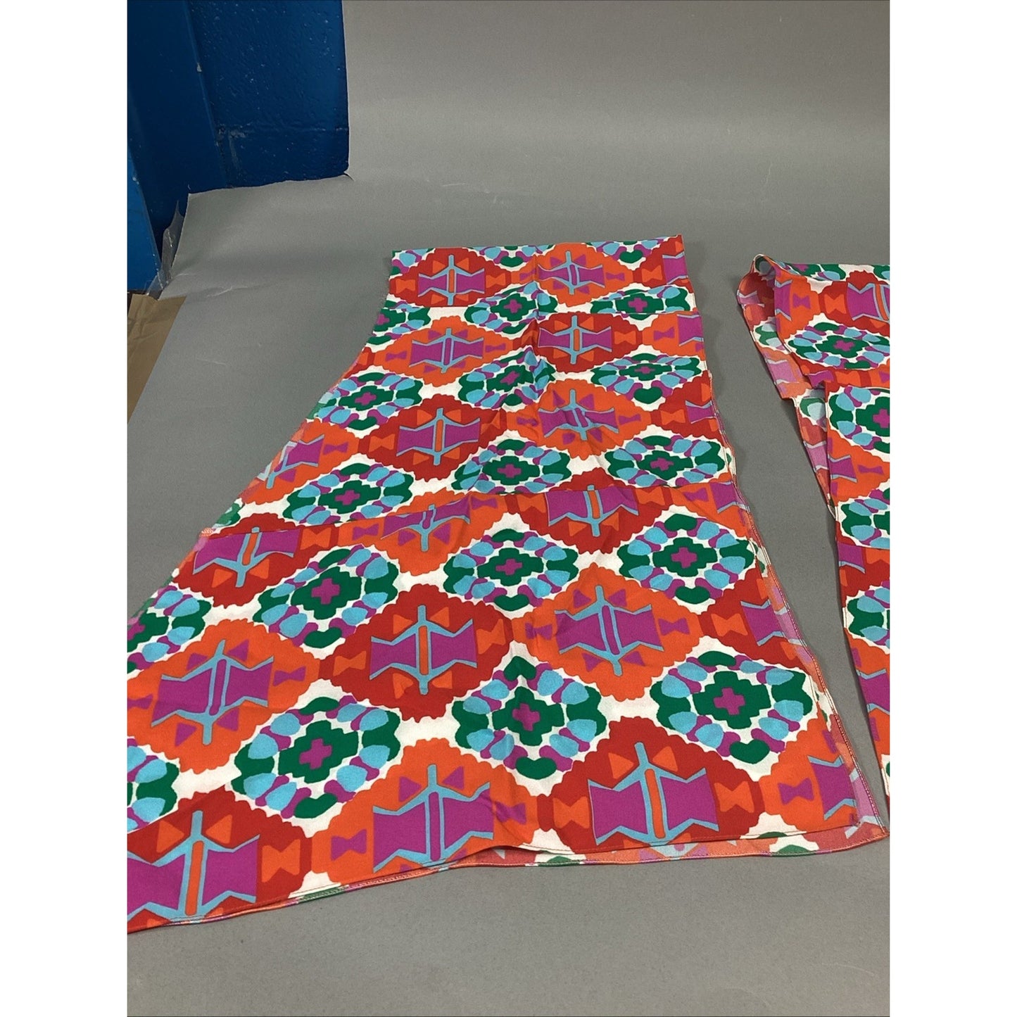 Set Of 2 Vibrant Multicolored Scarves - 47x17”