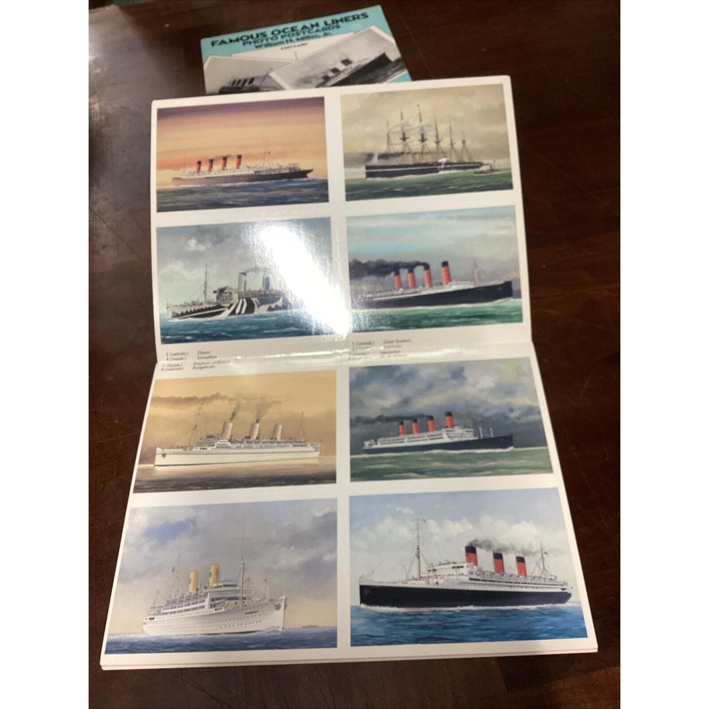 Ocean Liners Paintings Cards - 24 Full Color & Famous Ocean Liners 24 Photo P.C.