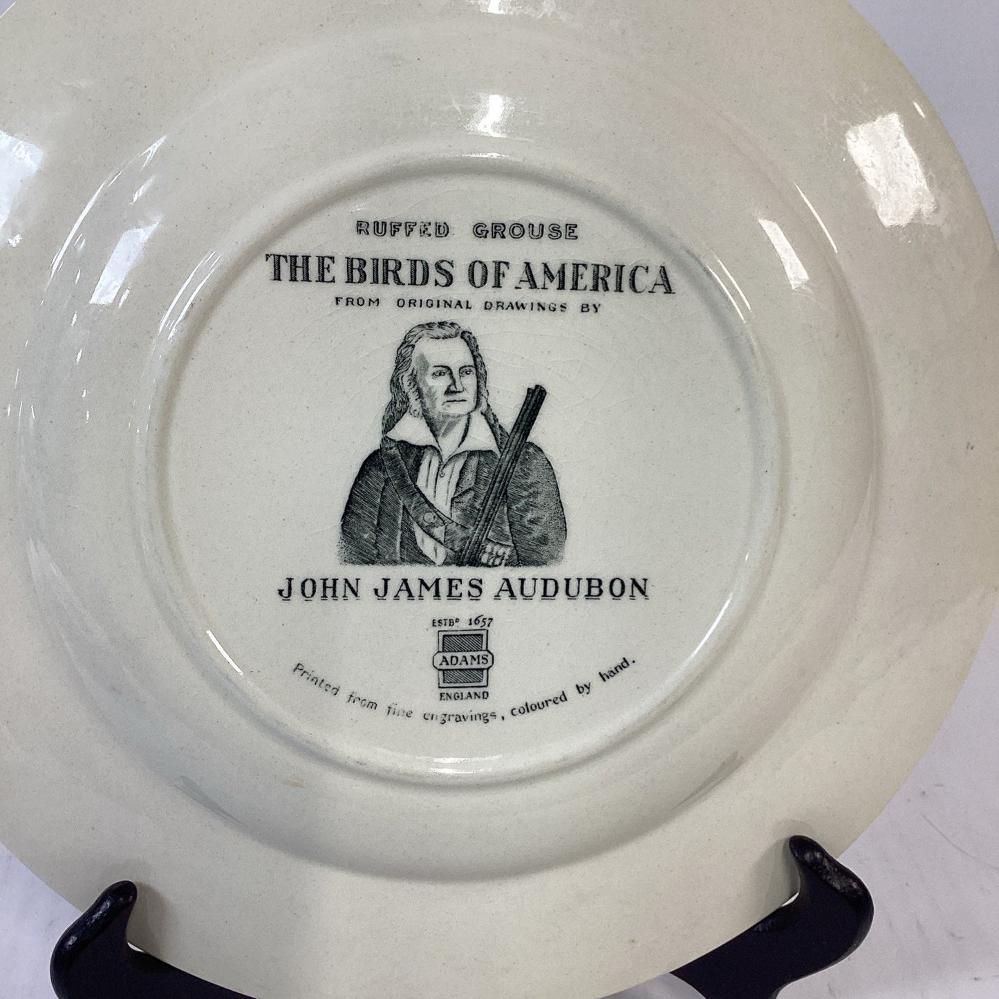 VTG Adams England Audubon Ruffed Grouse Birds of America Decorative Plate