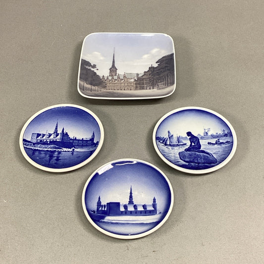 Royal Copenhagen Trinket Dish & 3 Decorative Mini Plates - Denmark