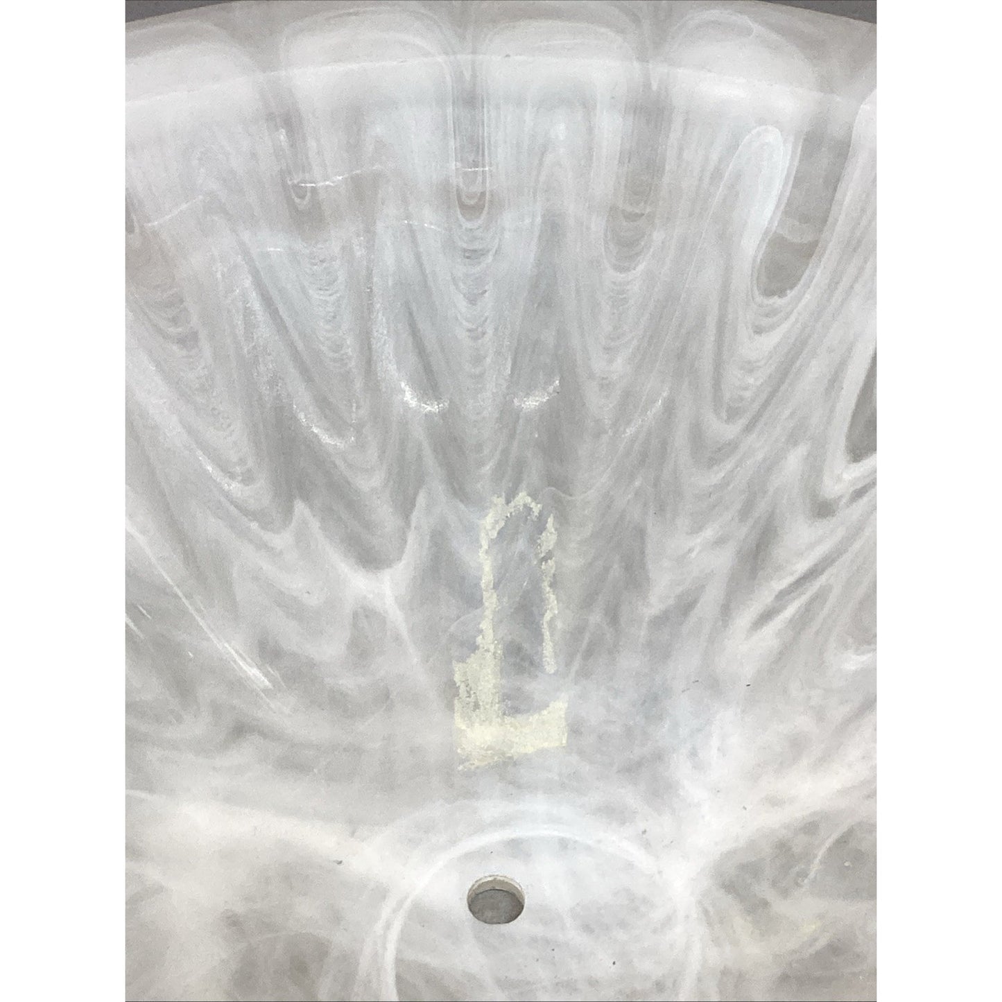 Vintage Frosted Glass Pendant Light Shade - 15.75”Dx5.5”H