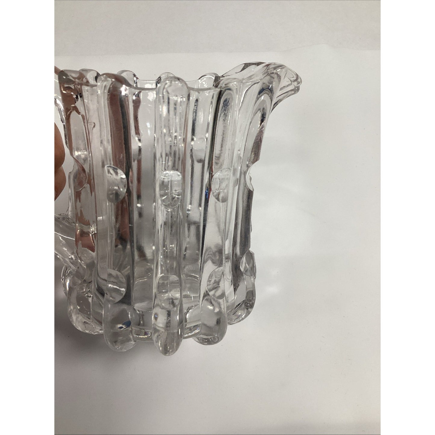 1978 EAPG Imperial Glass Clr Broken Column Crystal Creamer Smithsonian Institute