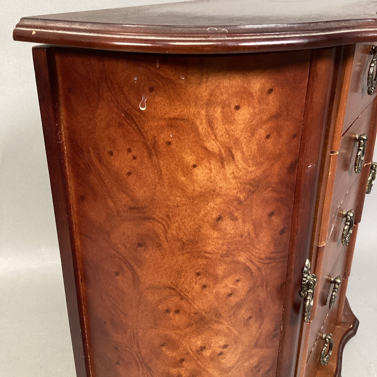 Vtg Jewelry Organizer/Armoire - 2 Doors & 5 Drawers - 13”H