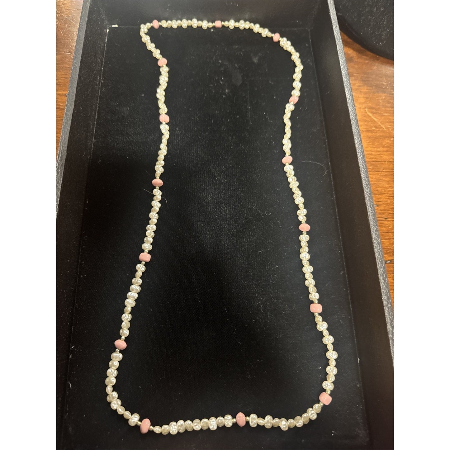 Honora Pearl And Pink Rhodochrosite Beaded Necklace 34”