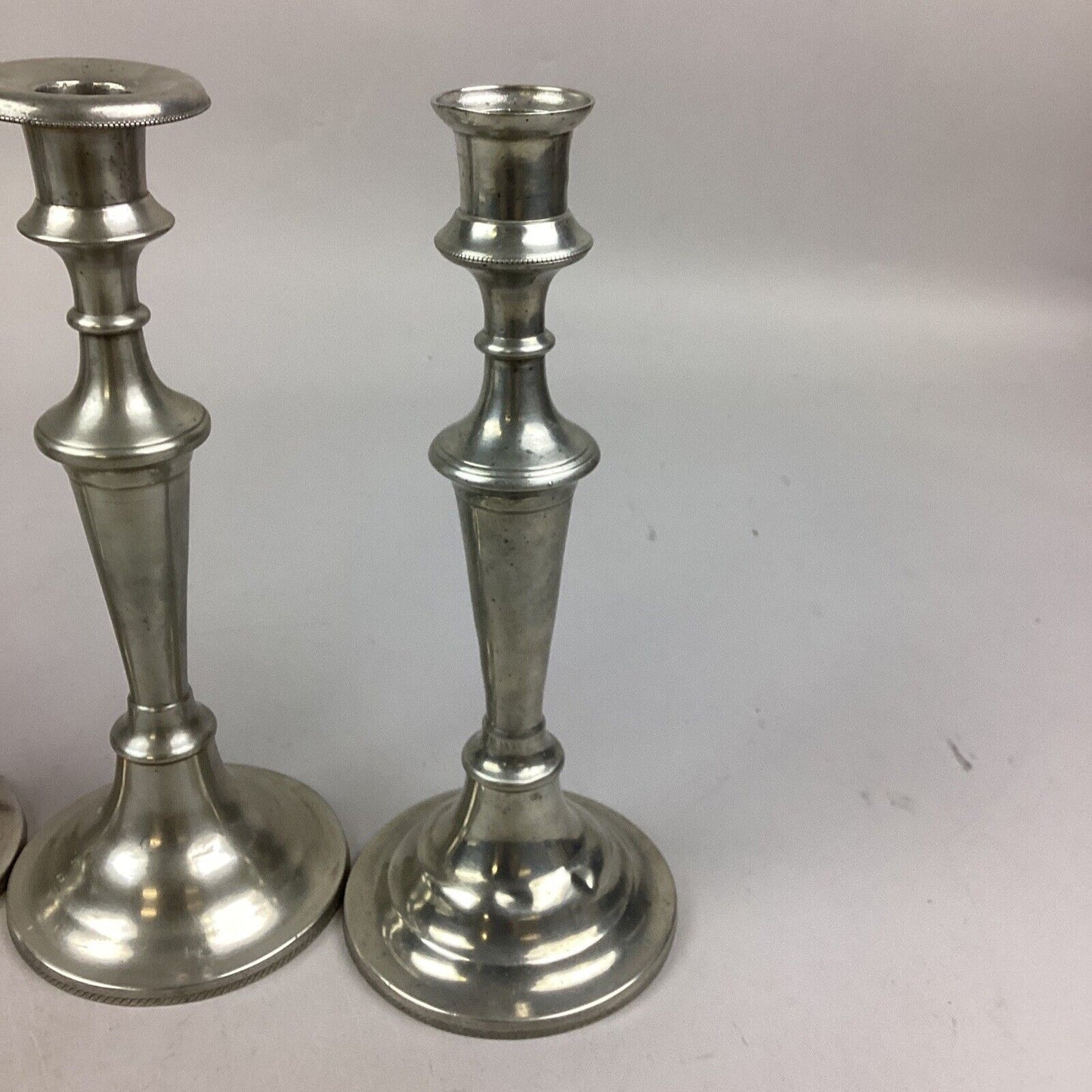 Set Of 4 Silver Plated Candlestick Holders - 10.5”