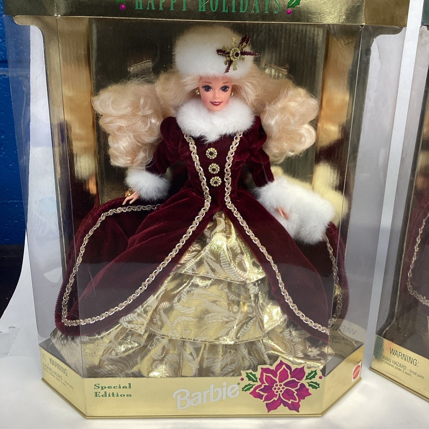 Set Of 2 Vintage 1996 HAPPY HOLIDAYS BARBIE Special Edition Doll New #15646