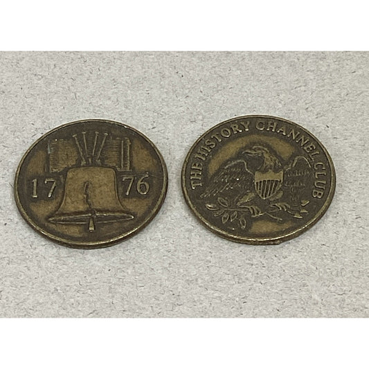 2 - The History Channel Club 1776 Eagle & USA Liberty Bell Bicentennial Coins