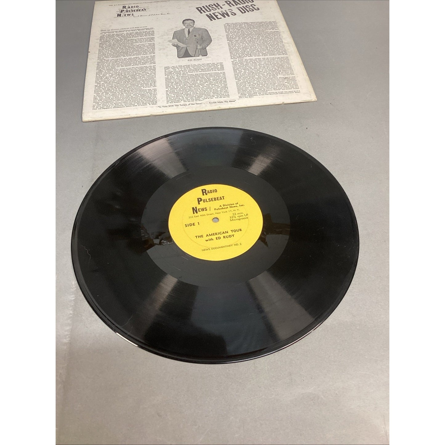 The American Tour With Ed Rudy Original LP Record