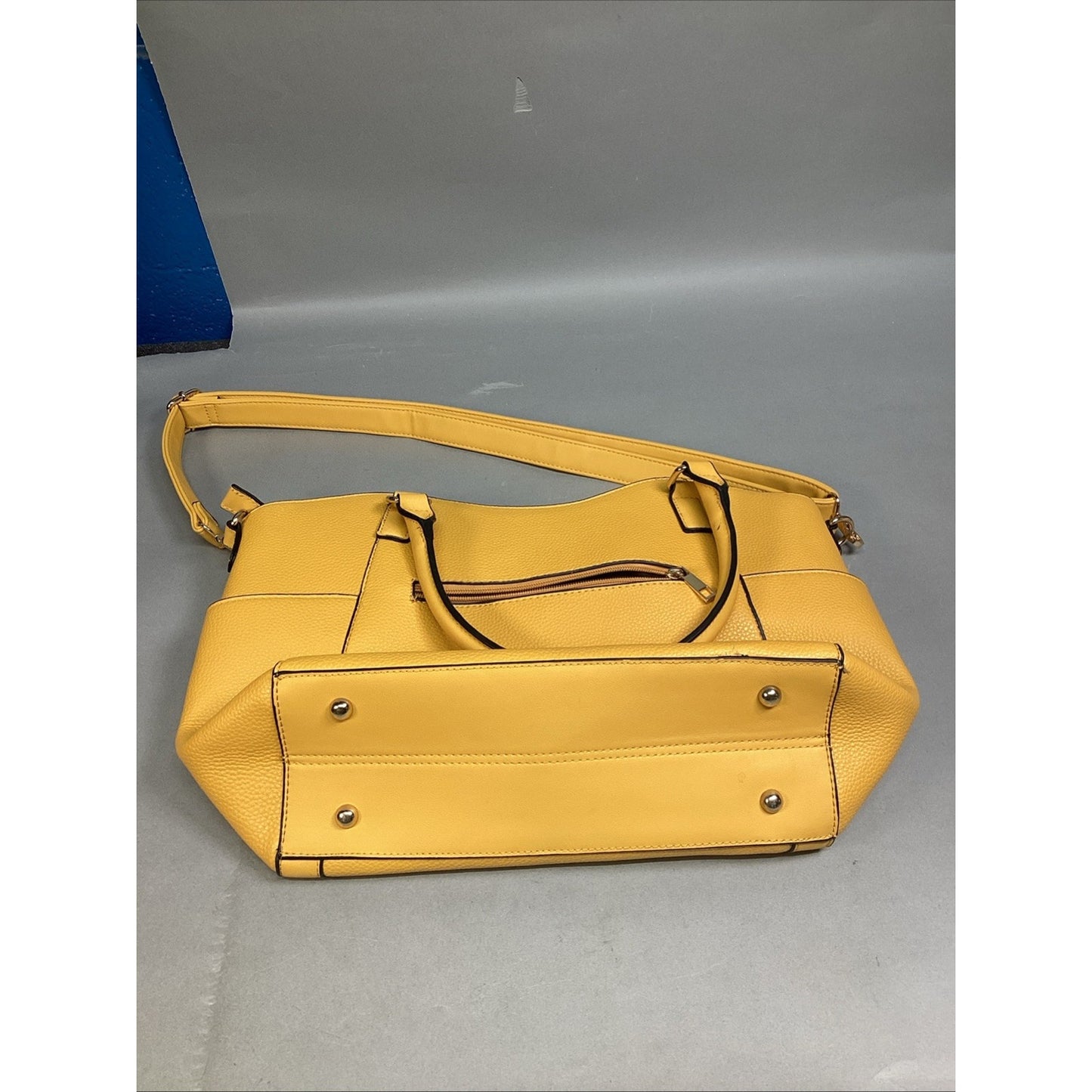 Mia K. Collection Yellow Faux Leather Purse Shoulder Bag