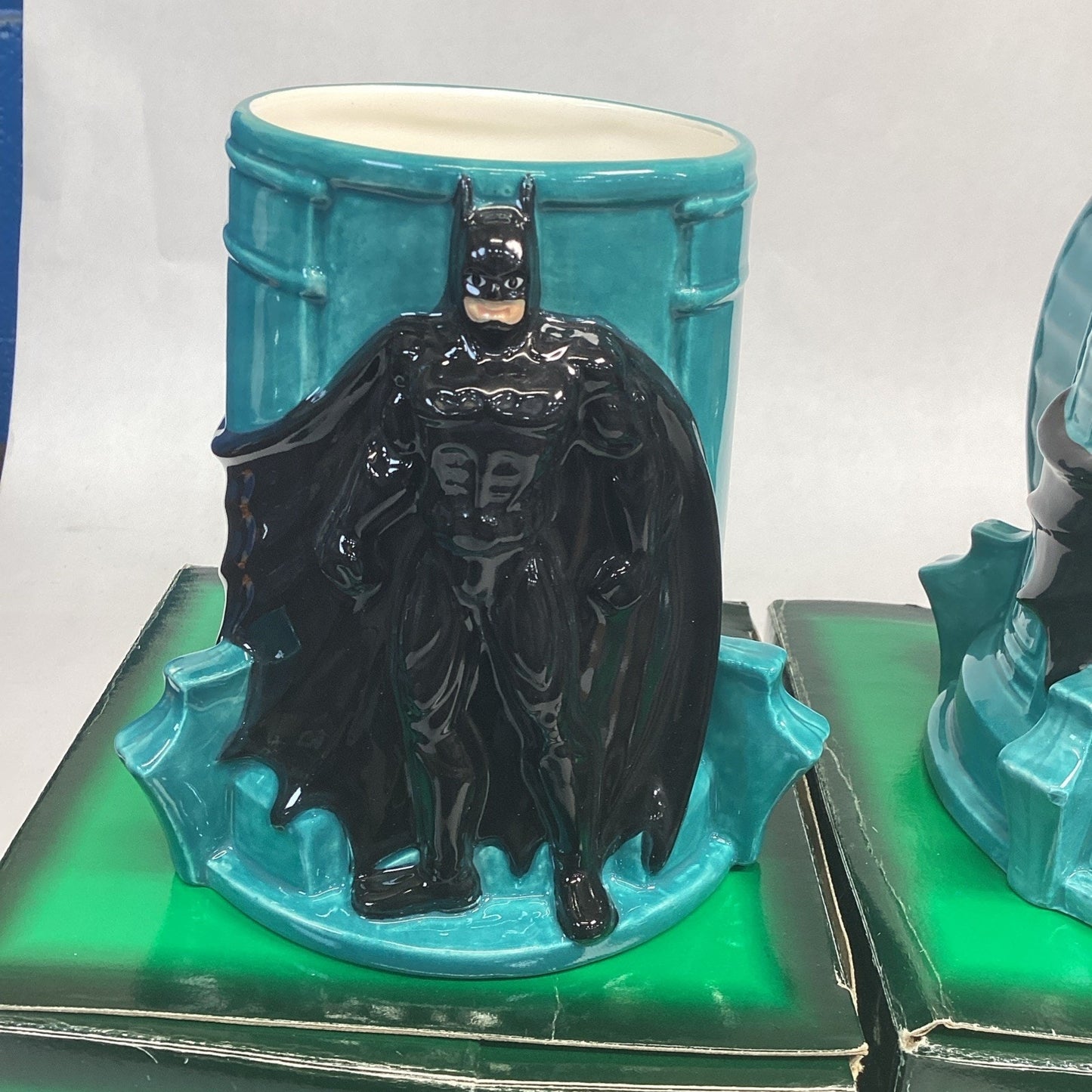 DC COMICS~1995 Applause~Figural Mug Cup~Batman~Batman Forever Set Of 2 - New