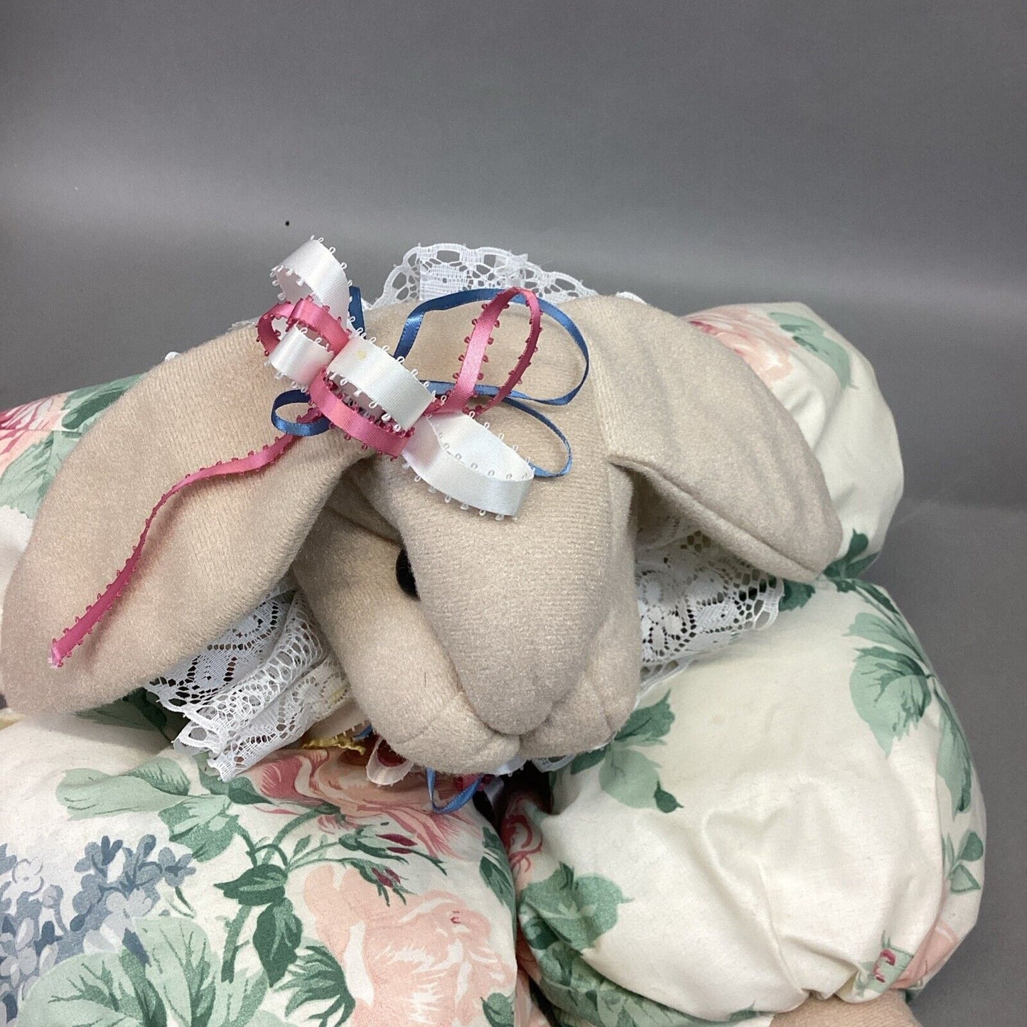 Vintage Collectible Primitive Handmade Plush Bunny Rabbit W/ Tag - 21”