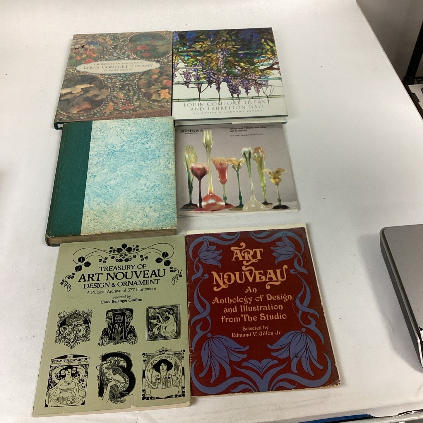 Lot Of 6 Tiffany And Art Nouveau Books And Catalogs
