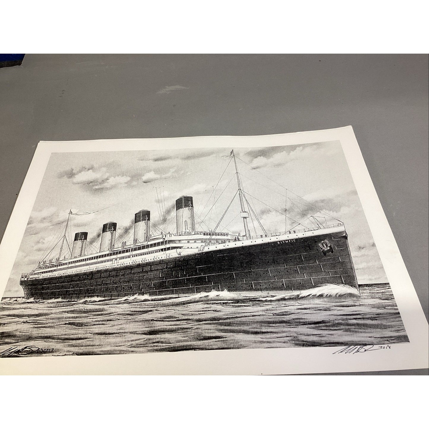 USS Olympic Ship Art Print - 16x12” - Signed In 2018