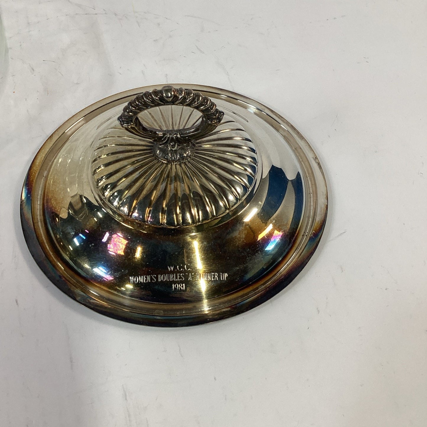 Kent Silversmiths Silverplate Covered Casserole with 2 Qt Glass Pyrex Insert