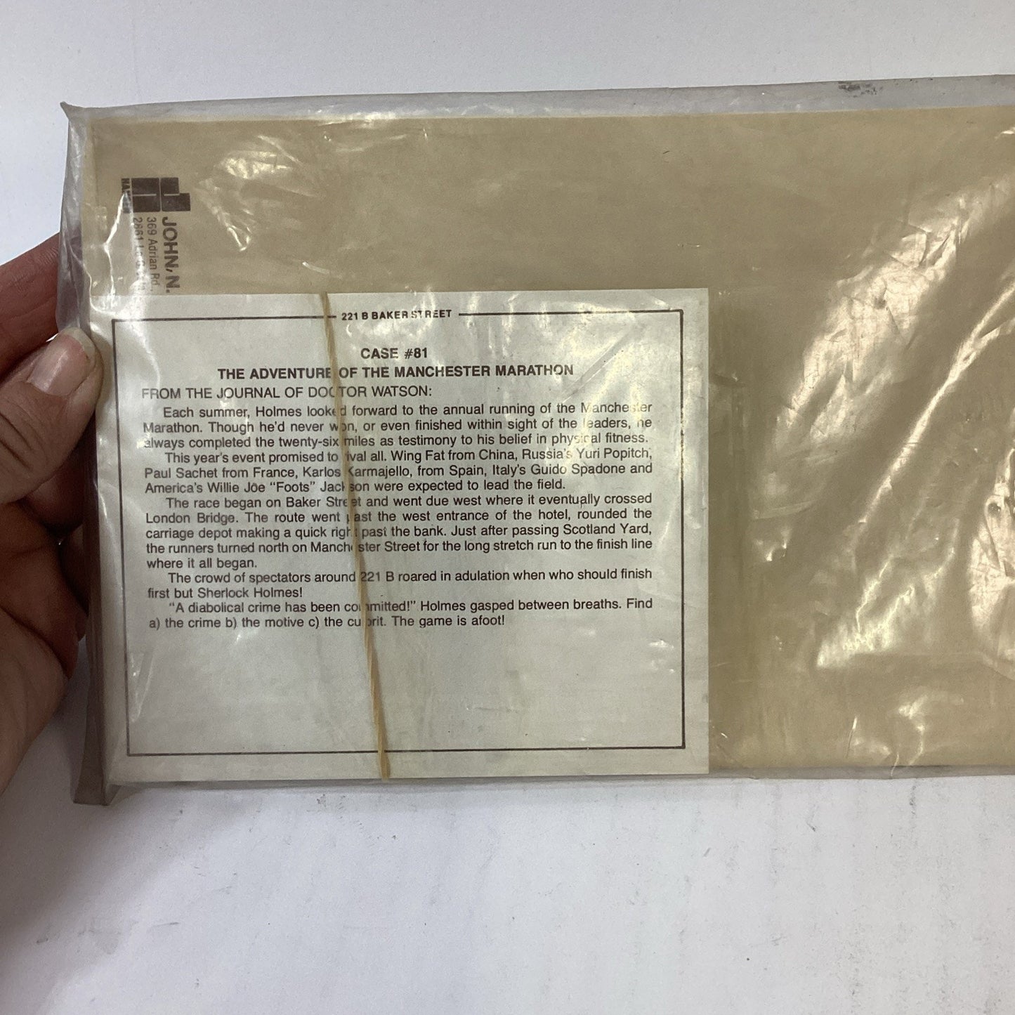 Vintage 1980 New Sealed 221 B Baker Street Expansion Set #5
