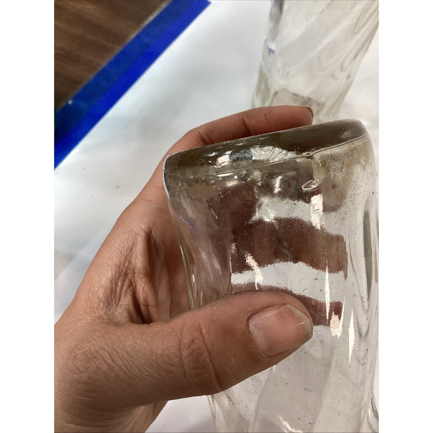 Lot Of 2 Vintage Glass Pepsi Bottles - 16oz & 8 Oz