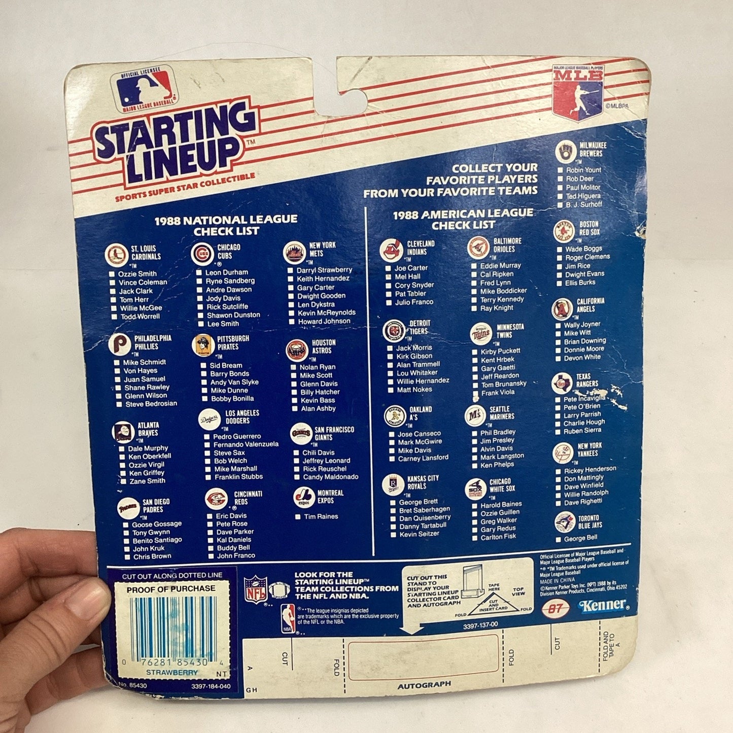 1988 DARRYL STRAWBERRY New York Mets Rookie #18 Starting Lineup