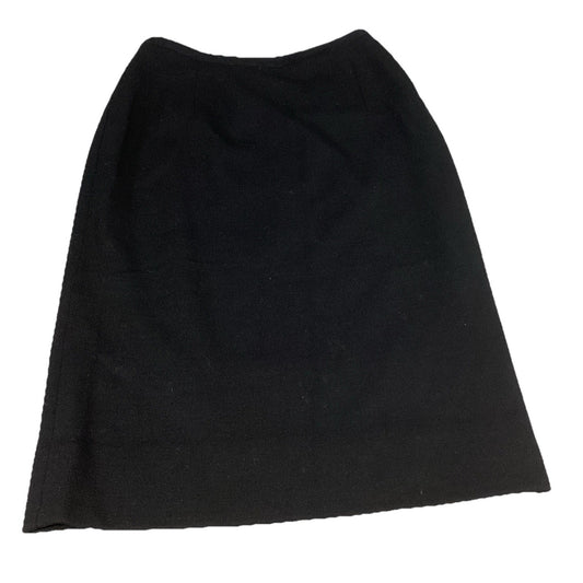 Vintage Jacques Deloux Black 100% Wool Skirt - Lord & Taylor - Size 14