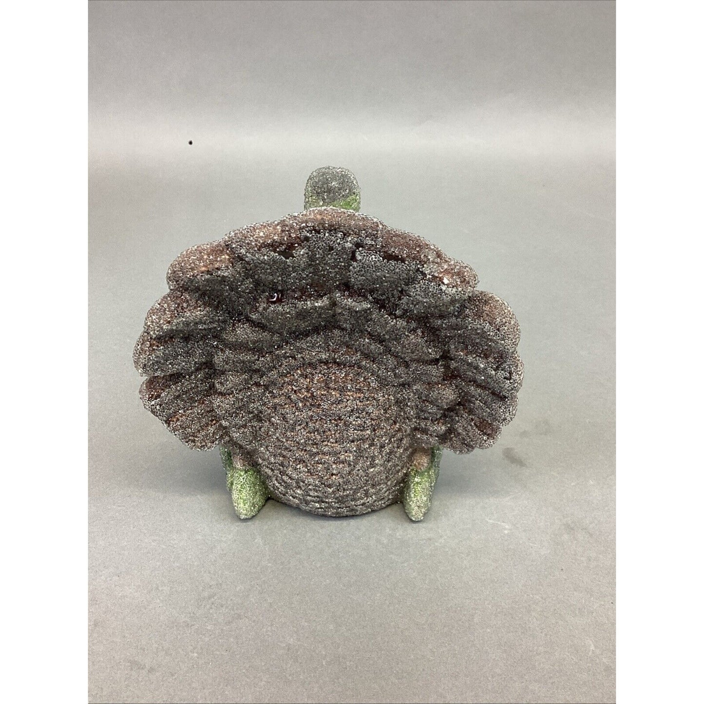 Set Of 2 Frosted Ceramic Turkey Candle Holders - 5x4.5x5.25”