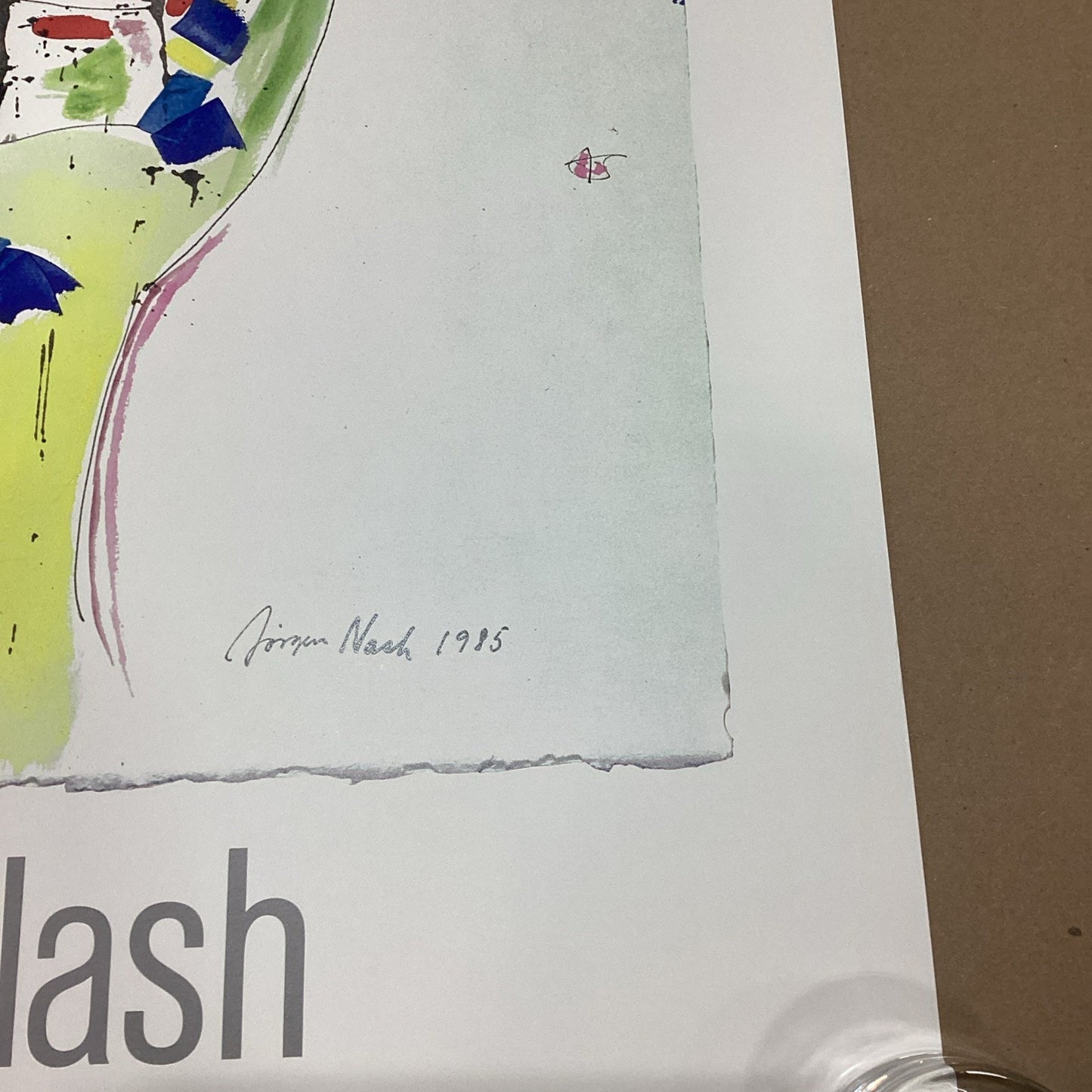 Jorgen Nash 1985 Digterportraetter Abstract Art Poster - 35.75x24”