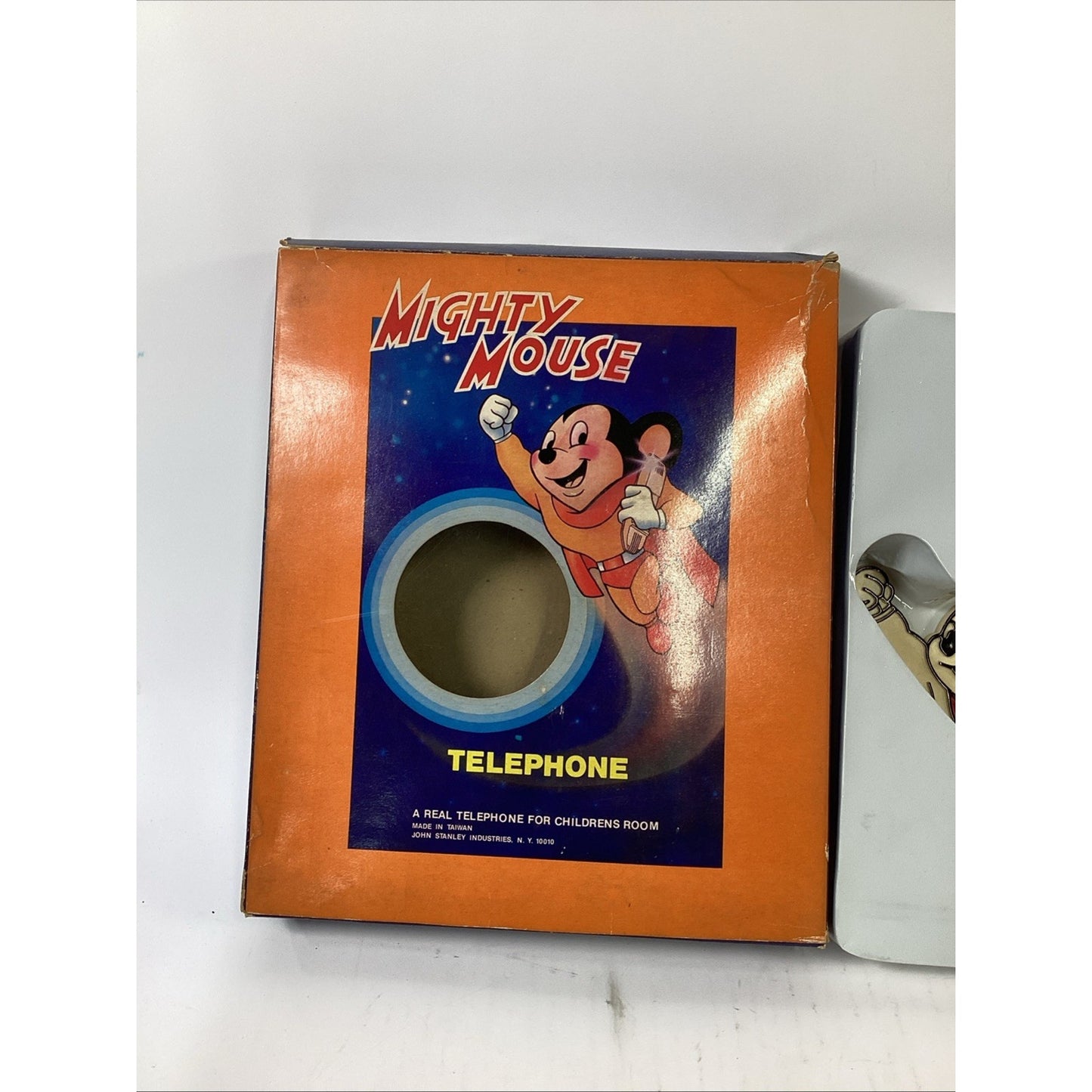 Vintage Rare 1983 Mighty Mouse Telephone - NOS - Open Box
