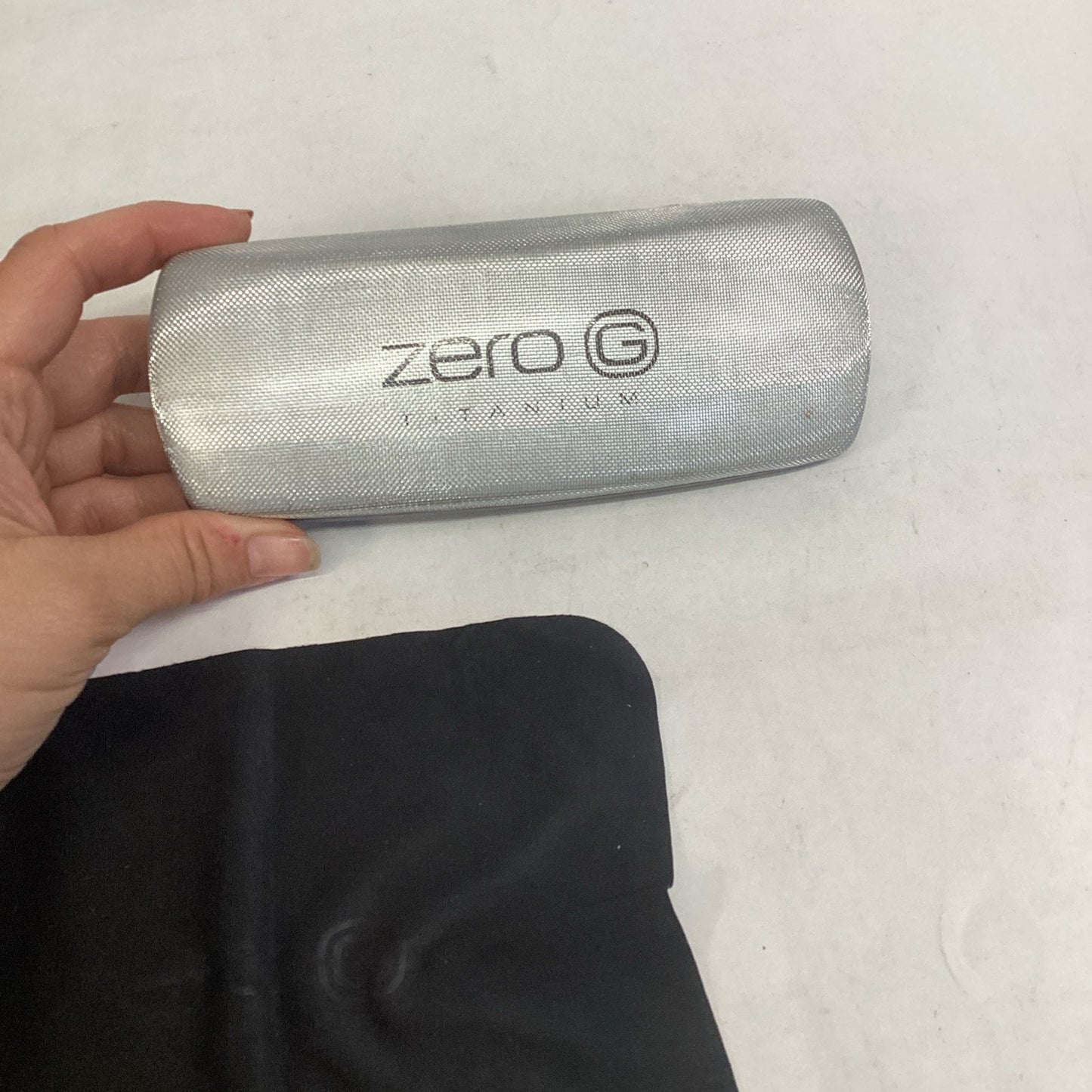 Zero G Titanium Brookville Black Silver Gradient 140mm Glasses W/ Hard Case