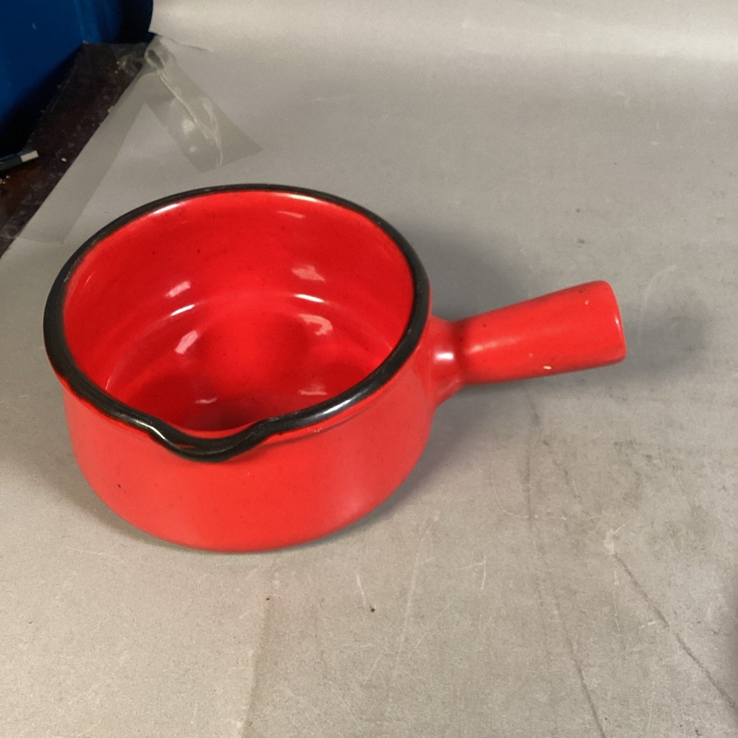 Vintage Set Of 3 Caquelon Ceramic Pot Set Red Made In France