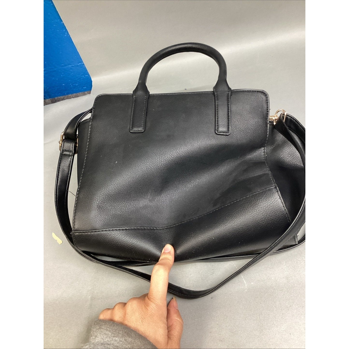 Black Synthetic Leather Purse
