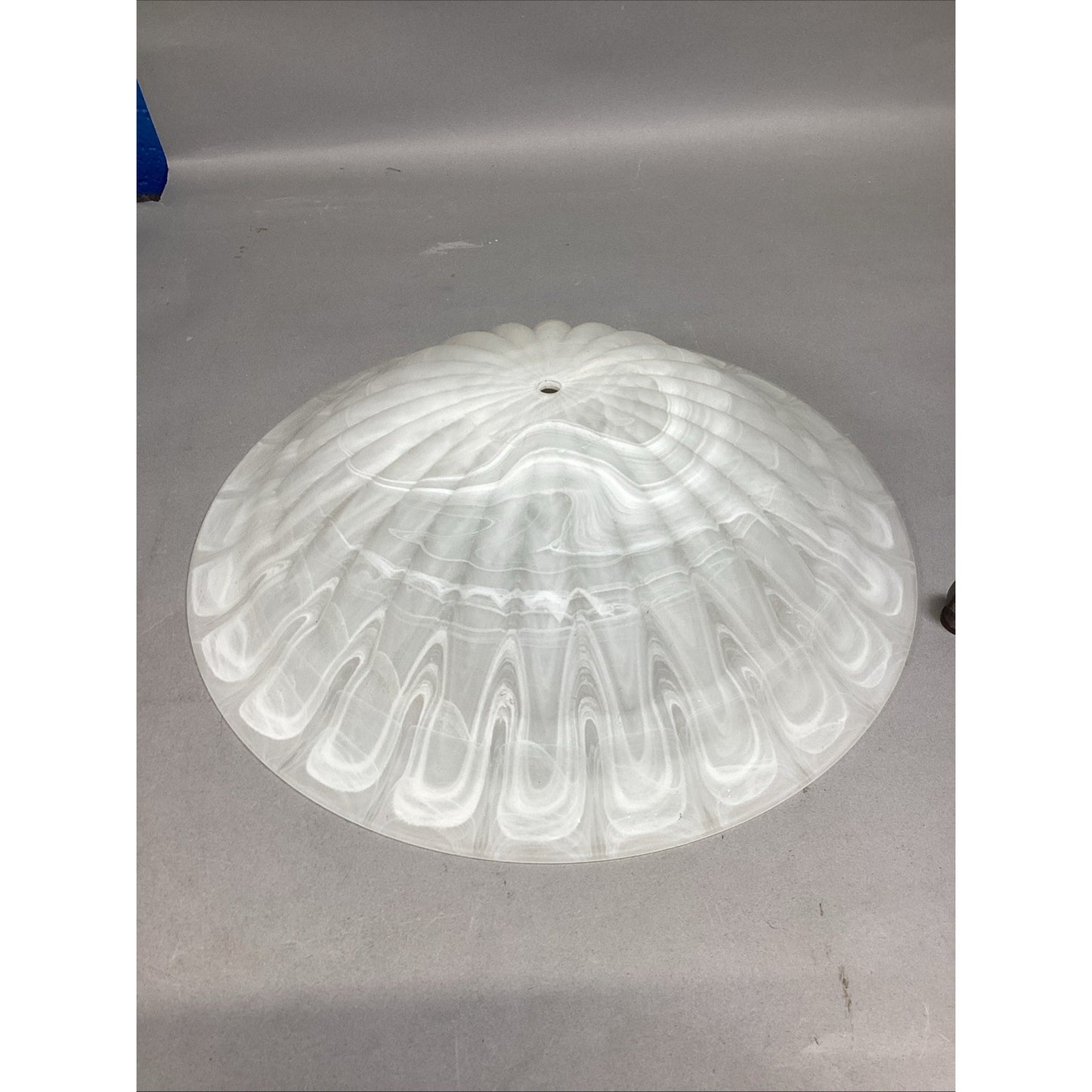 Vintage Frosted Glass Pendant Light Shade - 15.75”Dx5.5”H