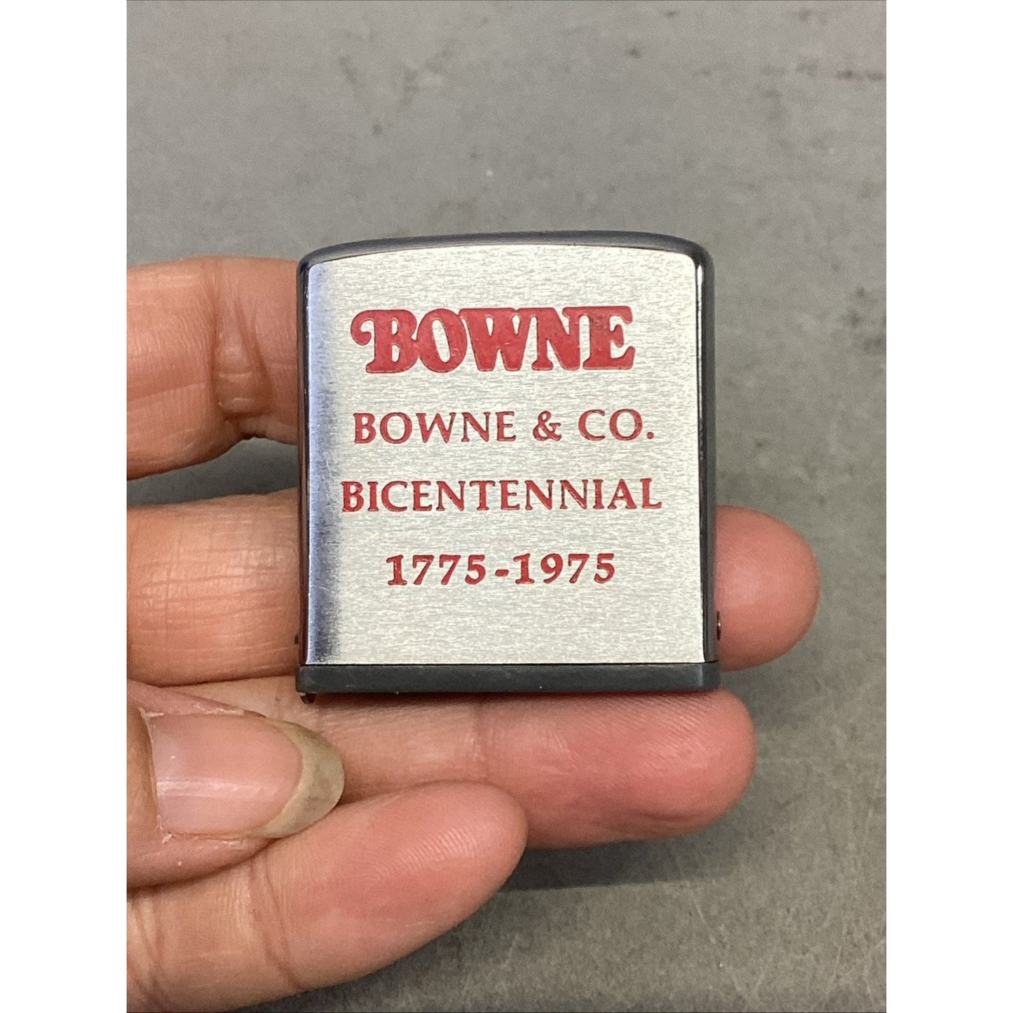Zippo Bowne & Co Bicentennial 1775-1975 Lighter