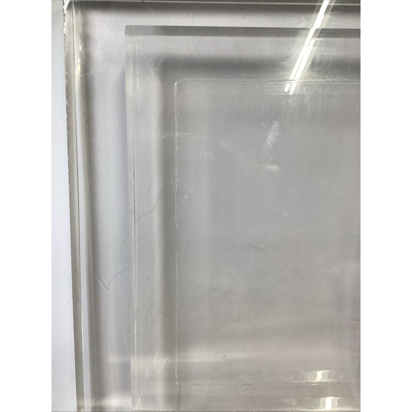 Clear Acrylic Heavy Display Stand - 2 Levels - 10x10x2.5”
