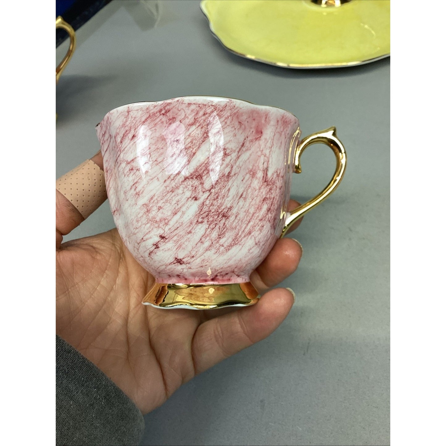 11 Pc Royal Albert Gossamer England Cups, Saucer Snack, Luncheon Plates