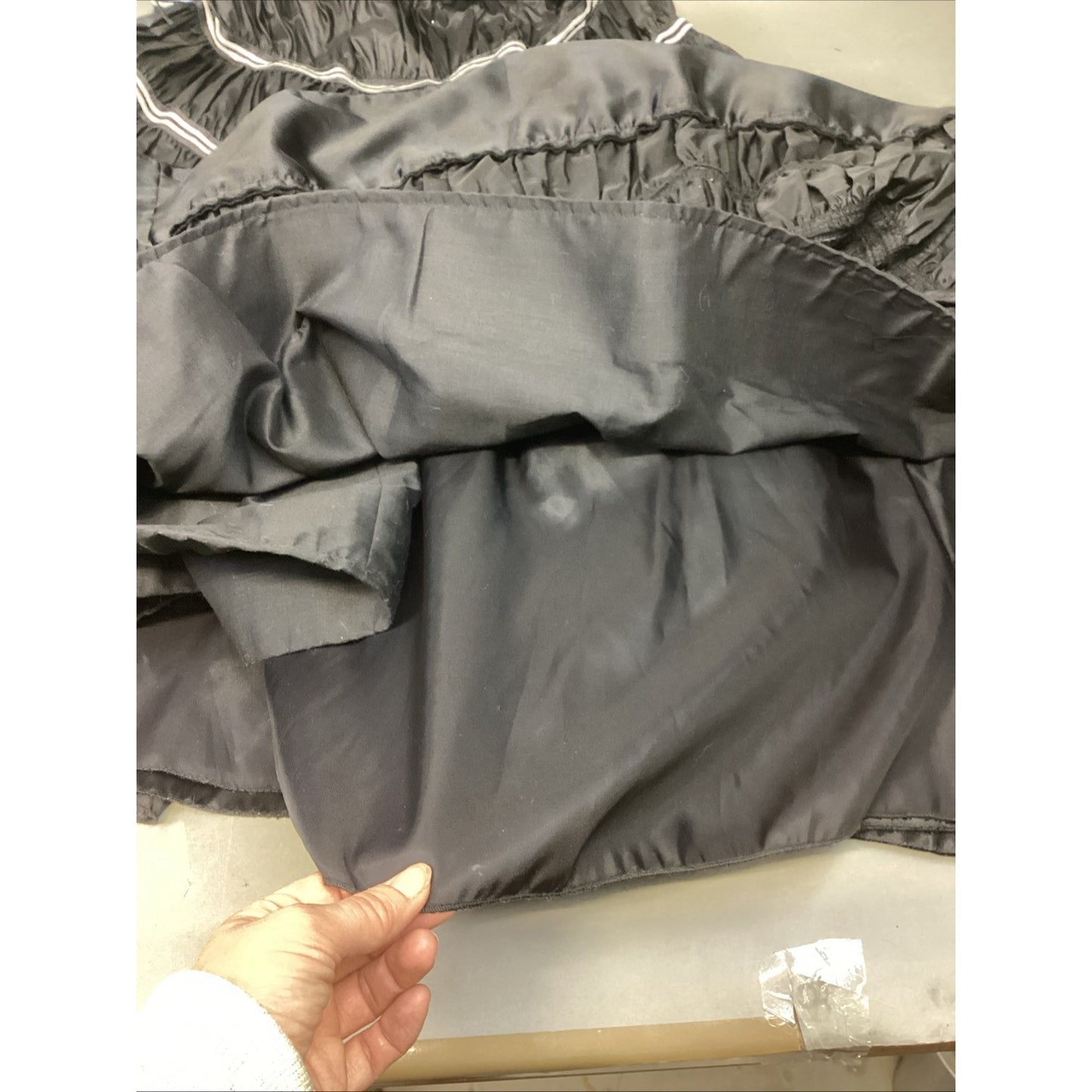 Jeanette Kastennerger 3 Layer Women’s Skirt -Black W/ White/Black Sequin Stripes