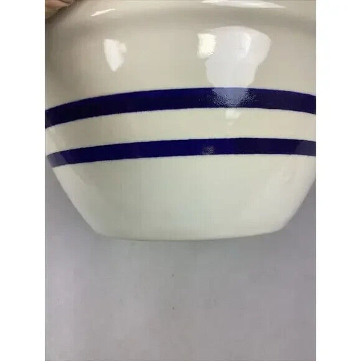 Set of 2 - Ohio Stoneware & Martinez Pottery Heritage Blue Stripe Stoneware