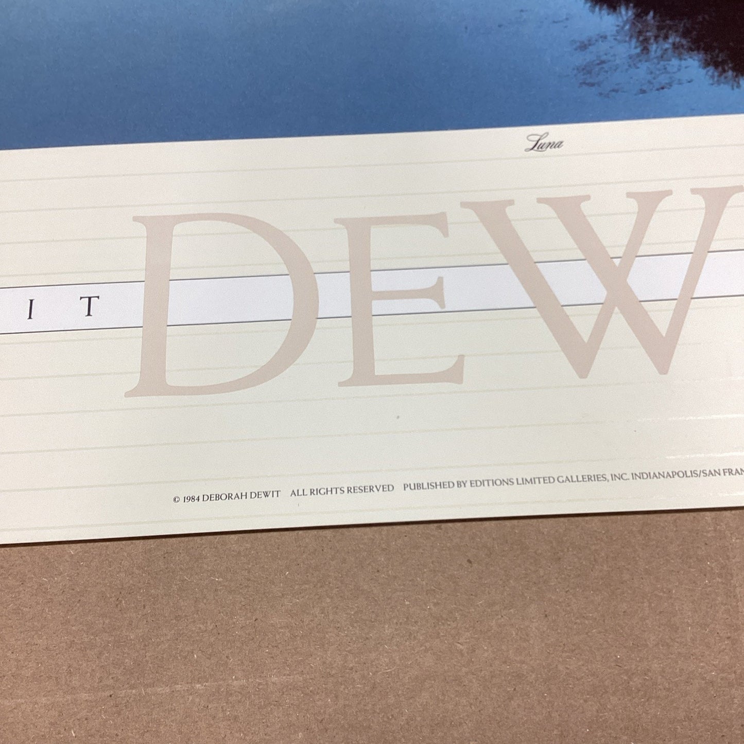 1984 Deborah Dewit Editions Limited Poster Print - 36x25”
