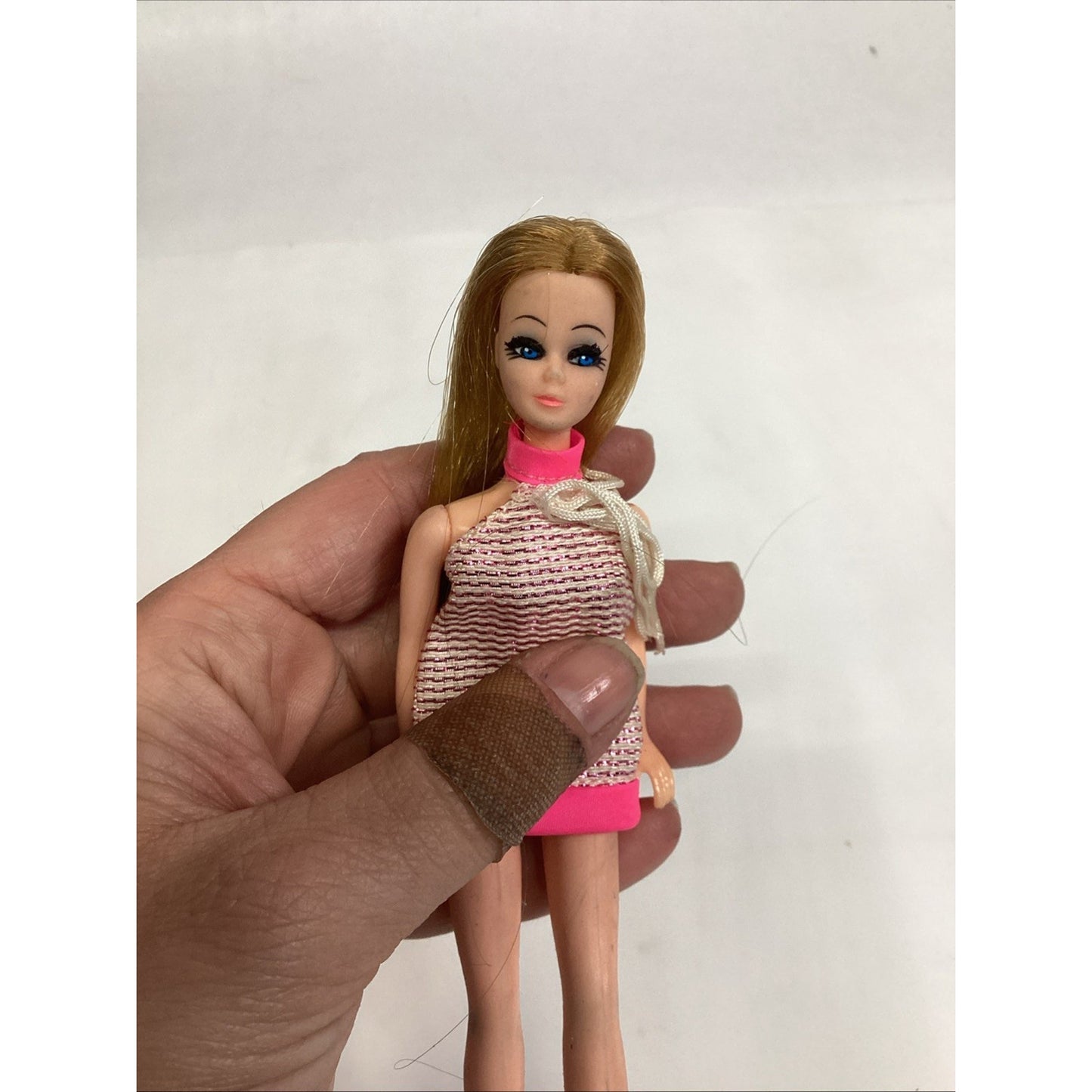 Vintage 70’s Topper Dancing Dawn Doll in Original Pussycat Mini Dress