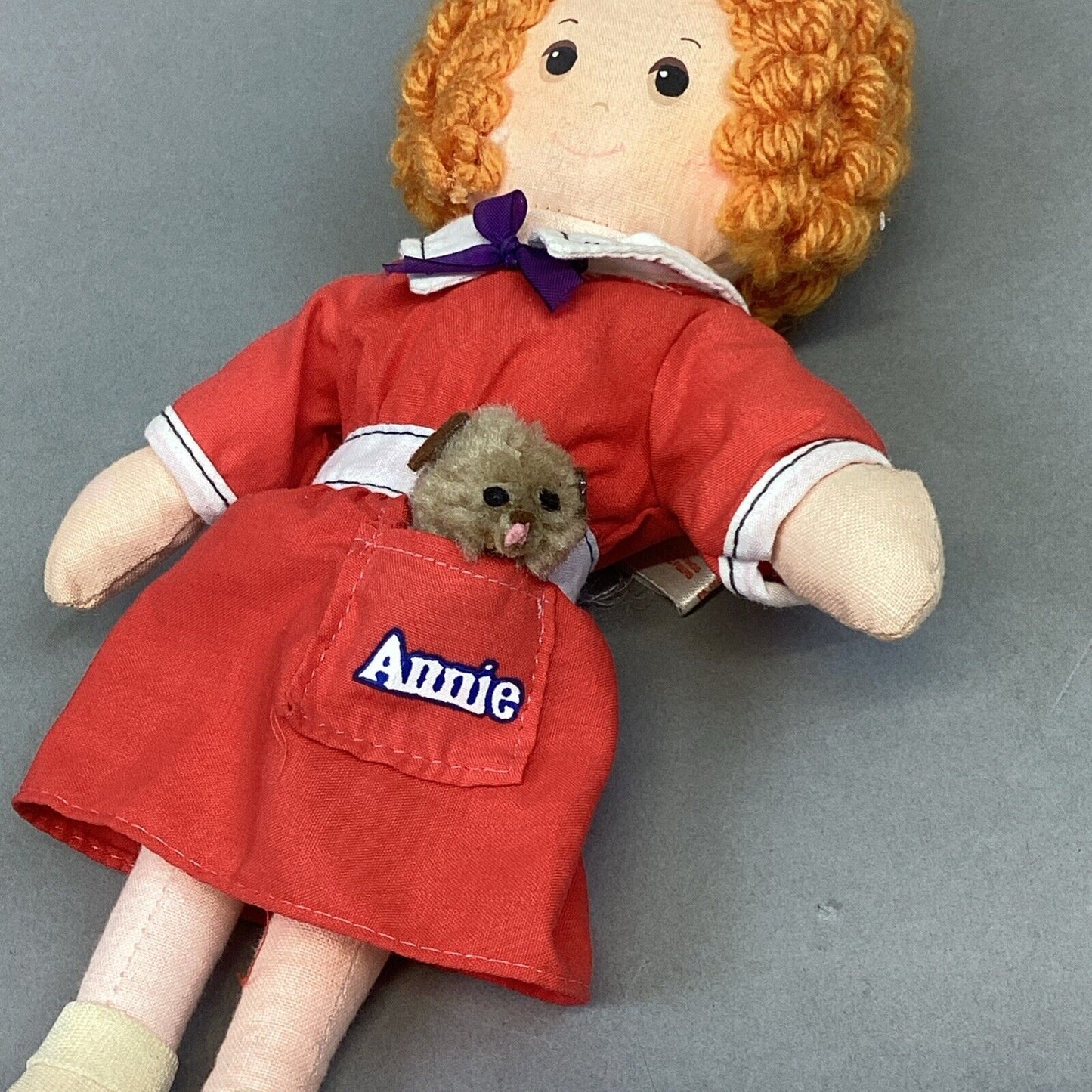 1967 Little Orphan Annie Plush & 1977 Knickerbocker Orphan Annie with Sandy Dog