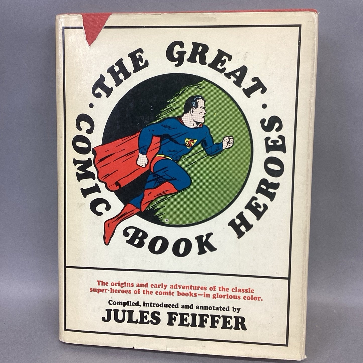 Vtg 1965 The Great Comic Book Heroes Hardcover By Jules Feiffer Bonanza Books