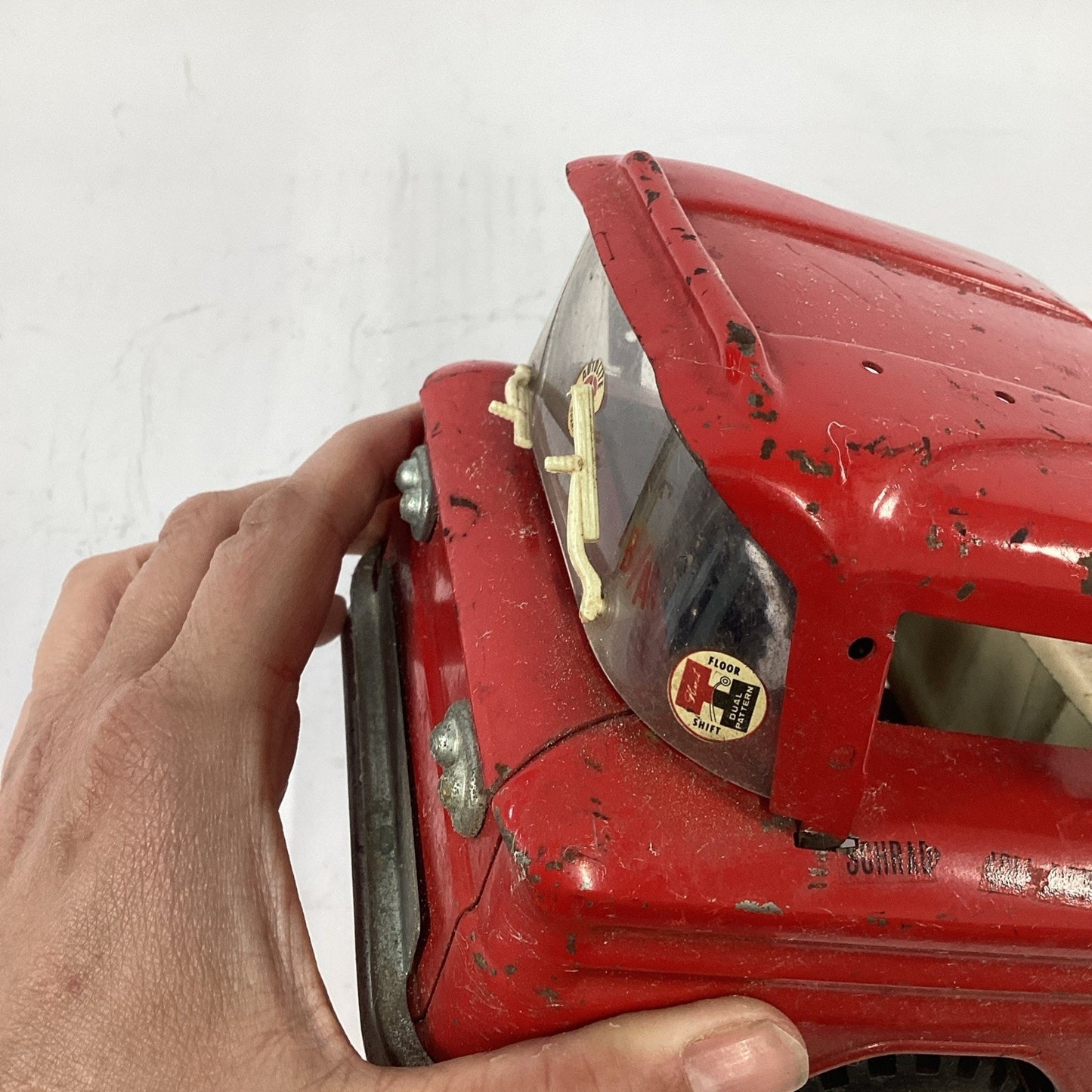 Vintage Structo Red Pick-Up Truck Pressed Steel